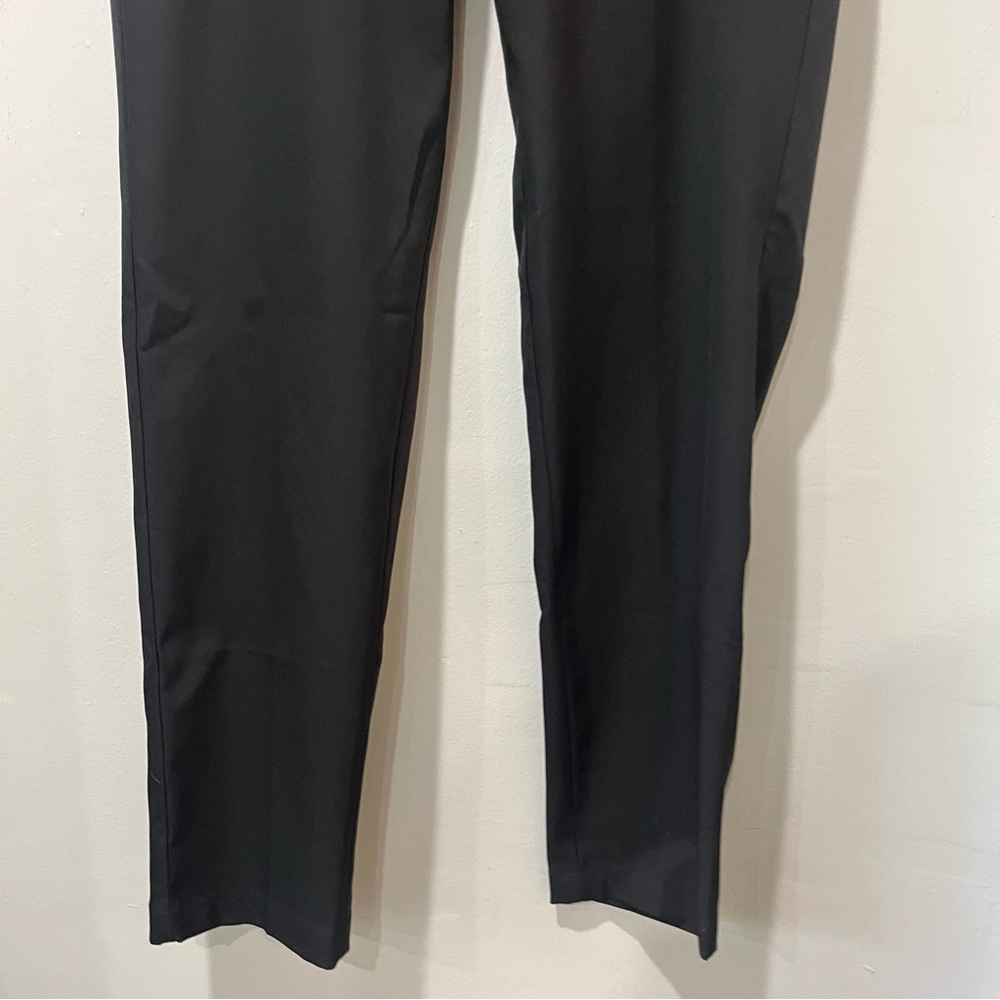 Haggar Cool Right Performance Flex Pants Mens 34x32 Black Straight Flat Leg Golf - Picture 3 of 9